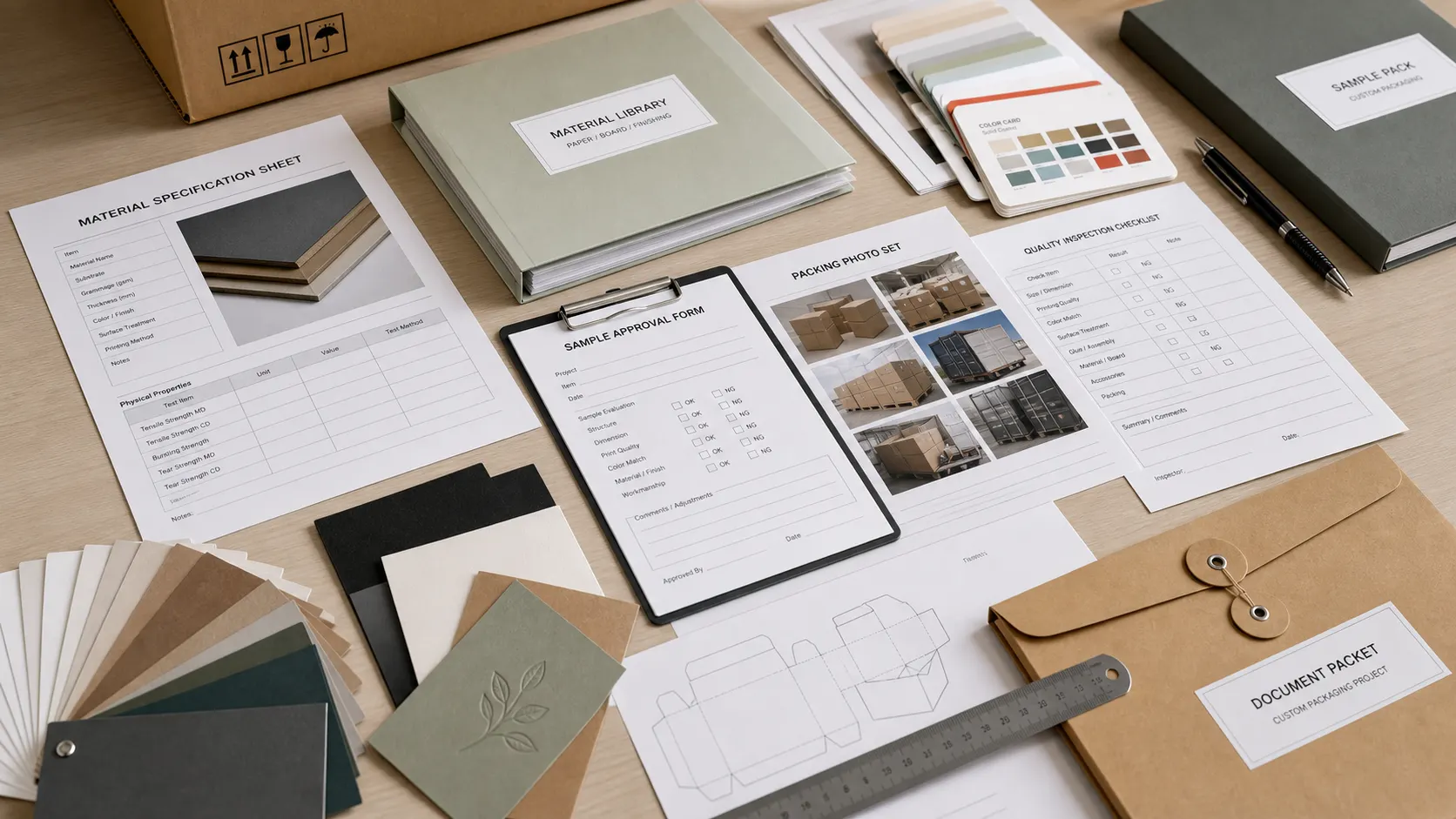 Document packet on request evidence visual