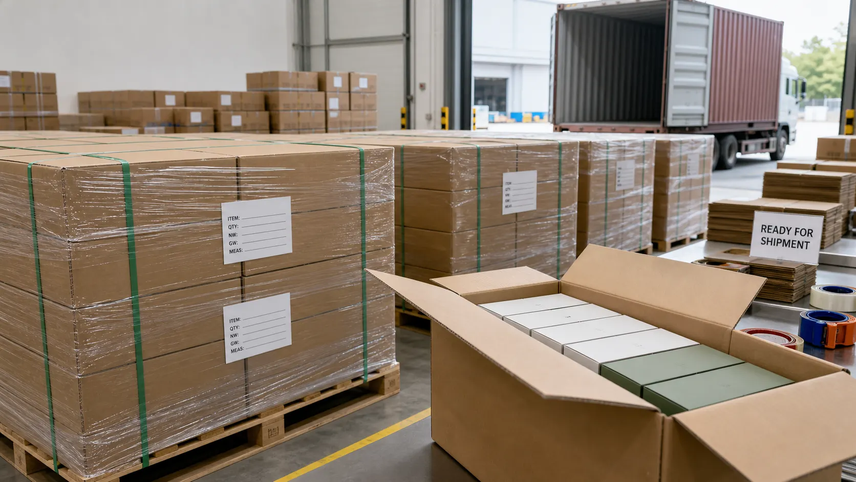 Export packing photo set evidence visual